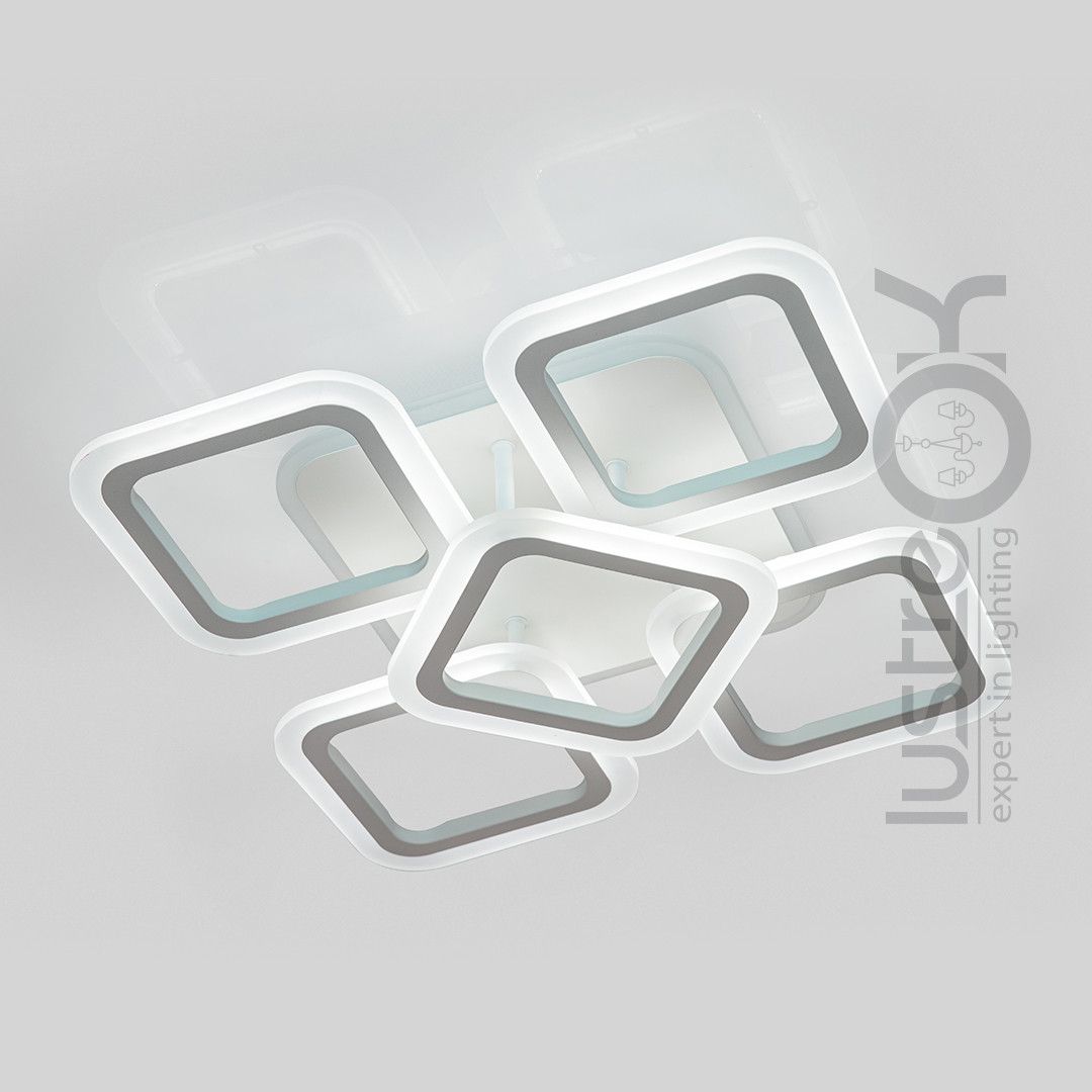 Сучасна світлодіодна LED люстра до 15 м² 65 Вт MX2400/4+1S WH