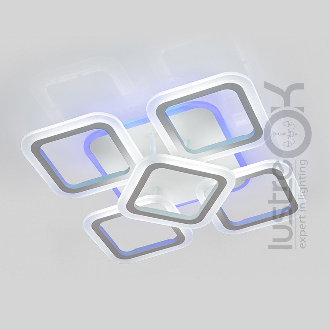 Сучасна світлодіодна LED люстра до 15 м² 65 Вт MX2400/4+1S WH