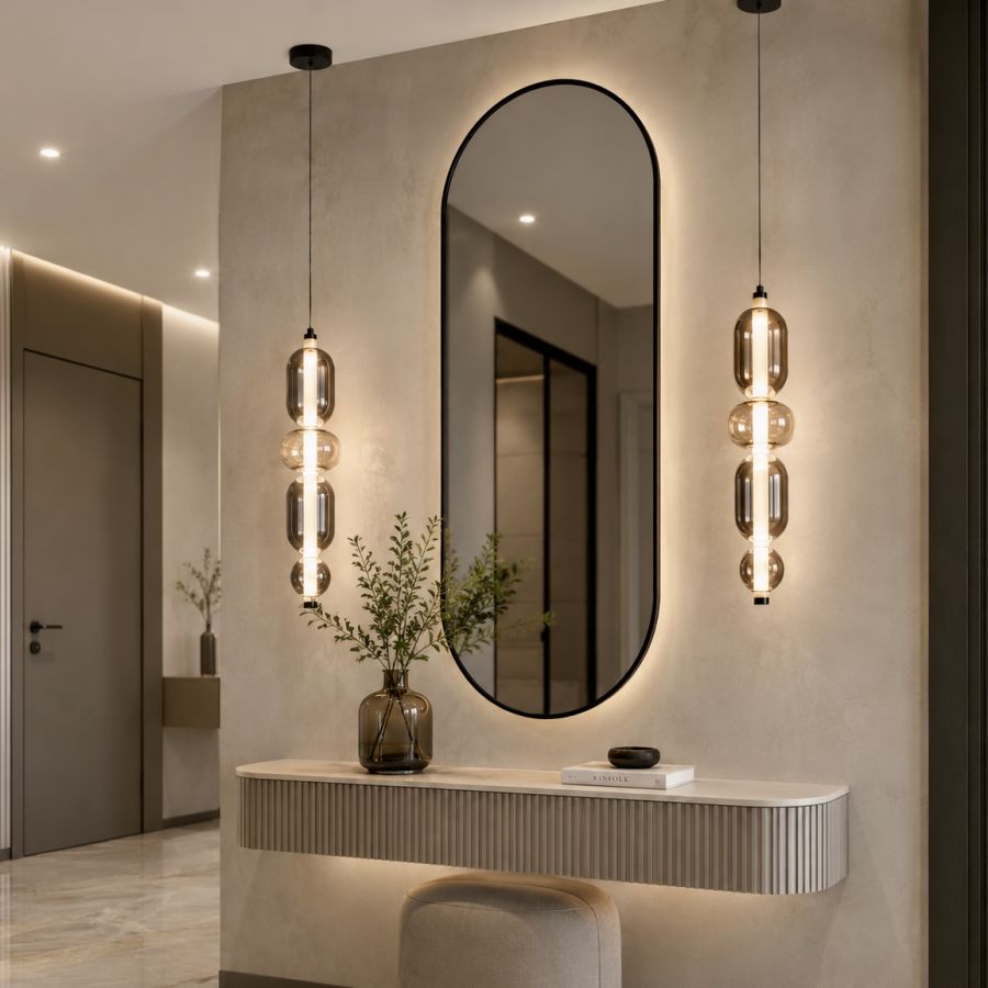 Сучасний підвісний Led світильник (788P68152 BK+AM+SM)
