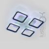 Led люстра до 15 м² с пультом управления квадратная черно-белая 1136/4 Bk