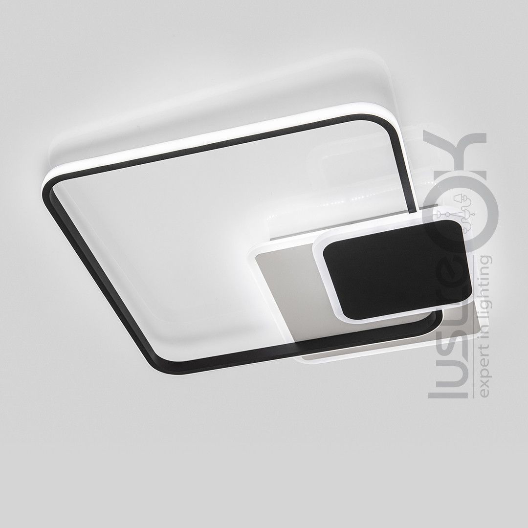 Світлодіодна Led люстра до 18 м² з пультом керування 95W (2124WH+BK)