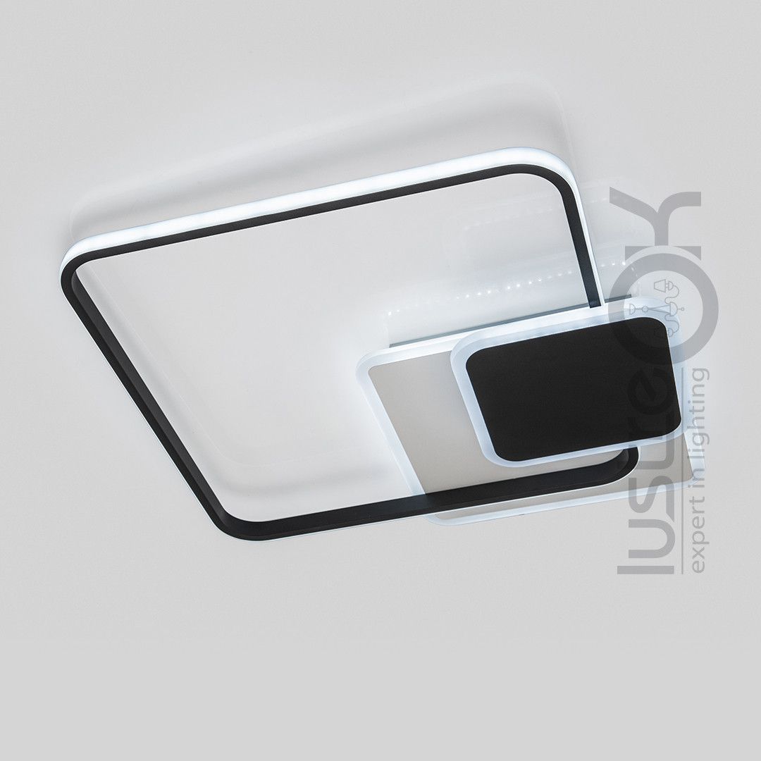 Світлодіодна Led люстра до 18 м² з пультом керування 95W (2124WH+BK)