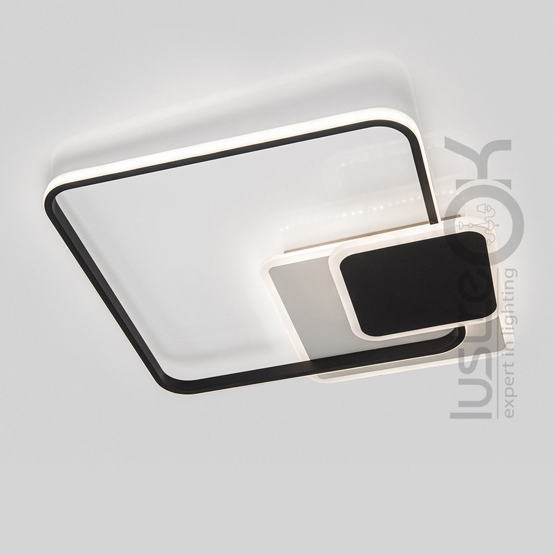 Світлодіодна Led люстра до 18 м² з пультом керування 95W (2124WH+BK)