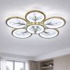 Яскрава світлодіодна LED люстра до 18 м²  з пультом  105 Вт (8135/5+1G LED 3color)