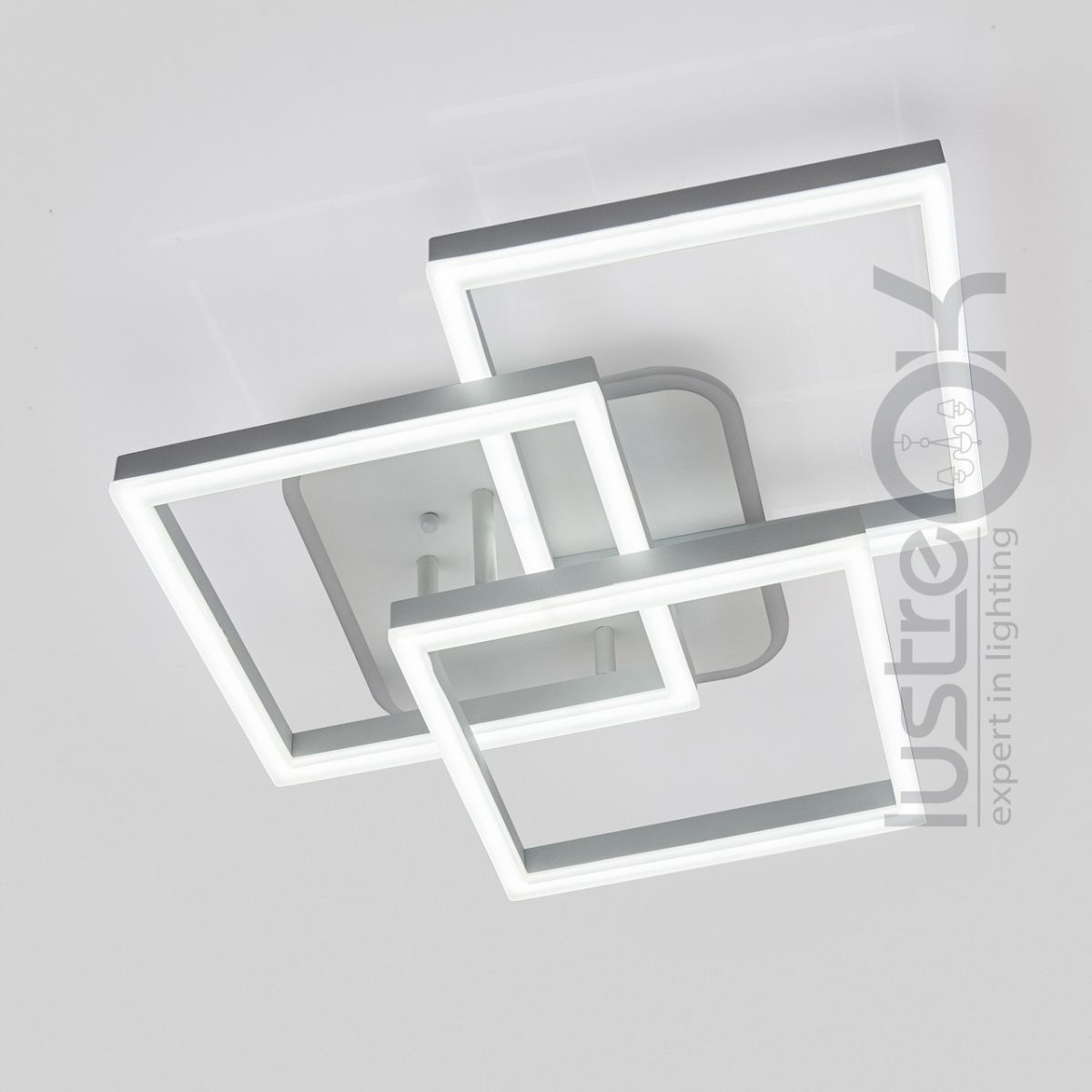Світлодіодн Led  люстра до 18м² з пультом 100 Wt з RGB-підсвіткою, білий корпус (MX11058/3S WH)