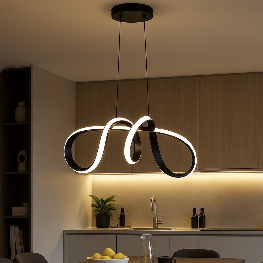 Підвісна Led люстра Infinity Line Black 150W довжина 78 см чорний корпус (B11BK)