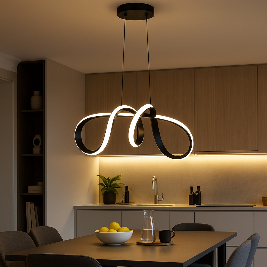 Підвісна Led люстра Infinity Line Black 150W довжина 78 см чорний корпус (B11BK)