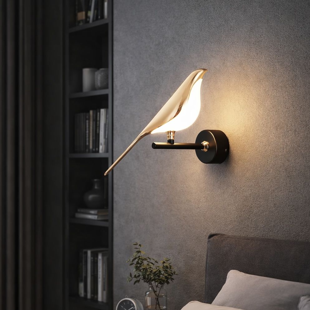 Настінне бра пташка у золоті Bird Light (211301WGD)