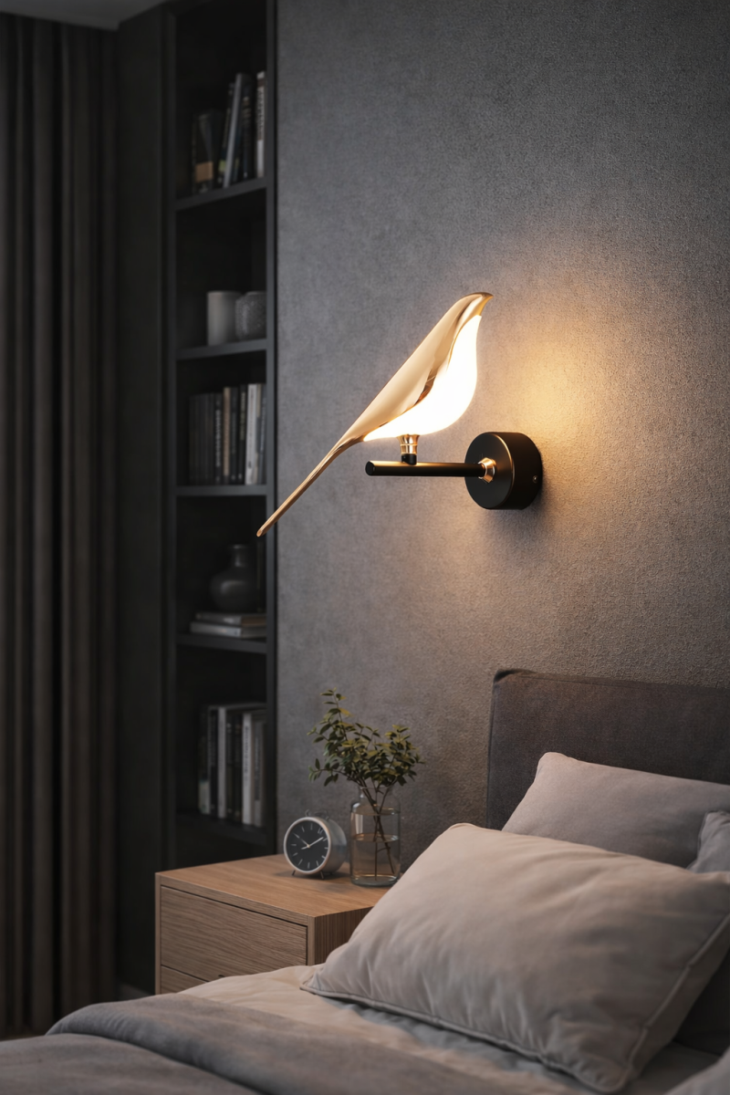 Настінне бра пташка у золоті Bird Light (211301WGD)