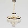 Кришталева Led люстра до 25м²  у золотому кольорі 60 см (376/600GD)