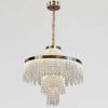 Кришталева Led люстра до 25м²  у золотому кольорі 60 см (376/600GD)