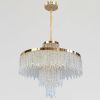 Кришталева Led люстра 181 Wt у золотому кольорі 80 см до 30м² (376/800GD)