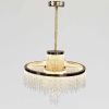 Кришталева Led люстра 181 Wt у золотому кольорі 80 см до 30м² (376/800GD)