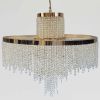 Кришталева Led люстра 181 Wt у золотому кольорі 80 см до 30м² (376/800GD)