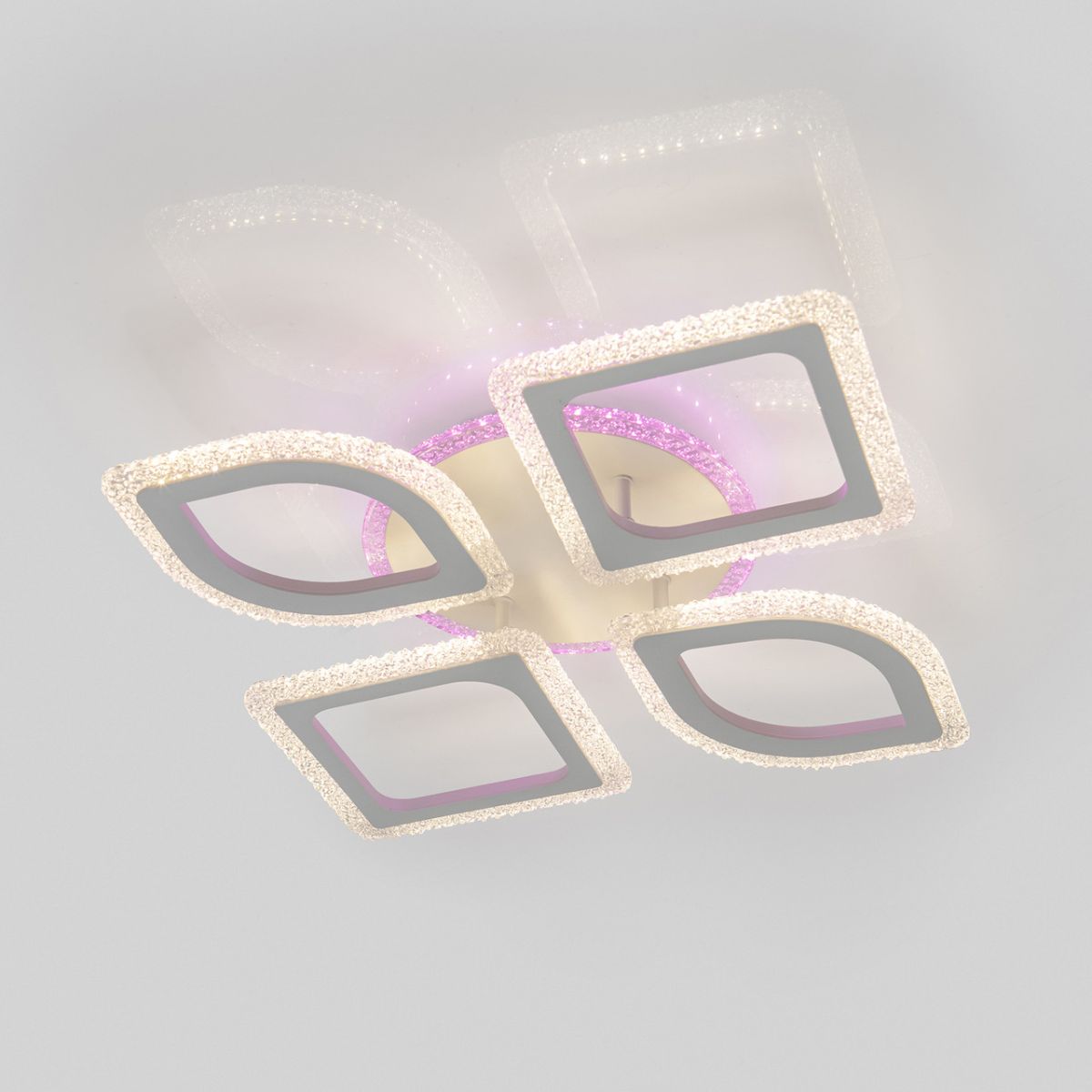 Люстра Led до 15 м² біла 72W з підсвічуванням (V 3207-2+2C WH)