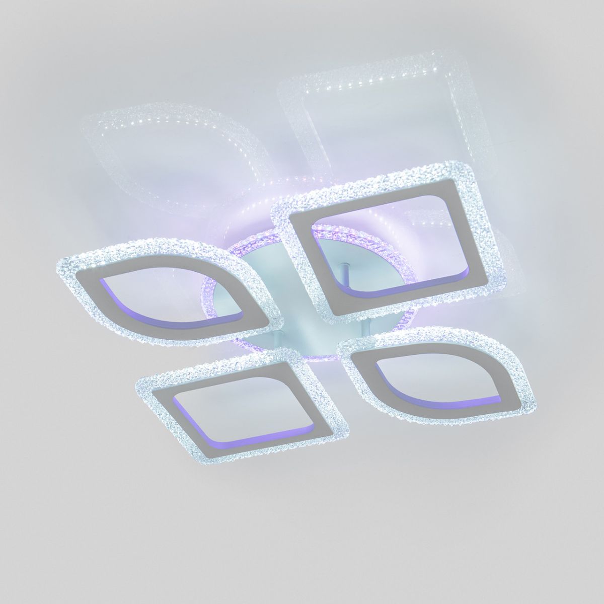 Люстра Led до 15 м² біла 72W з підсвічуванням (V 3207-2+2C WH)