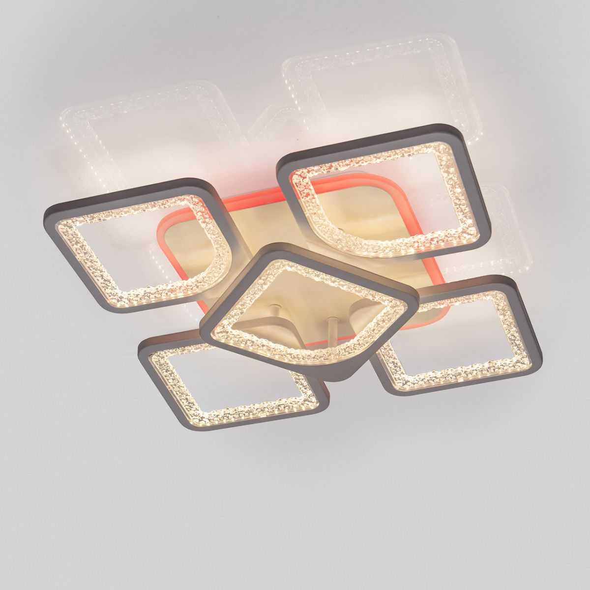 Сучасна світлодіодна LED люстра з пультом до 15 м² 80W MX2557/4+1S WH LED