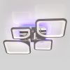 Люстра світлодіодна Led до 18 м² з пультом керування срібло-хром (1115/2+2 Hr)