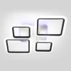 Led люстра 96 Вт с пультом управления до 18 м² Ромбы черно-белая (1127/2+2 Bk)
