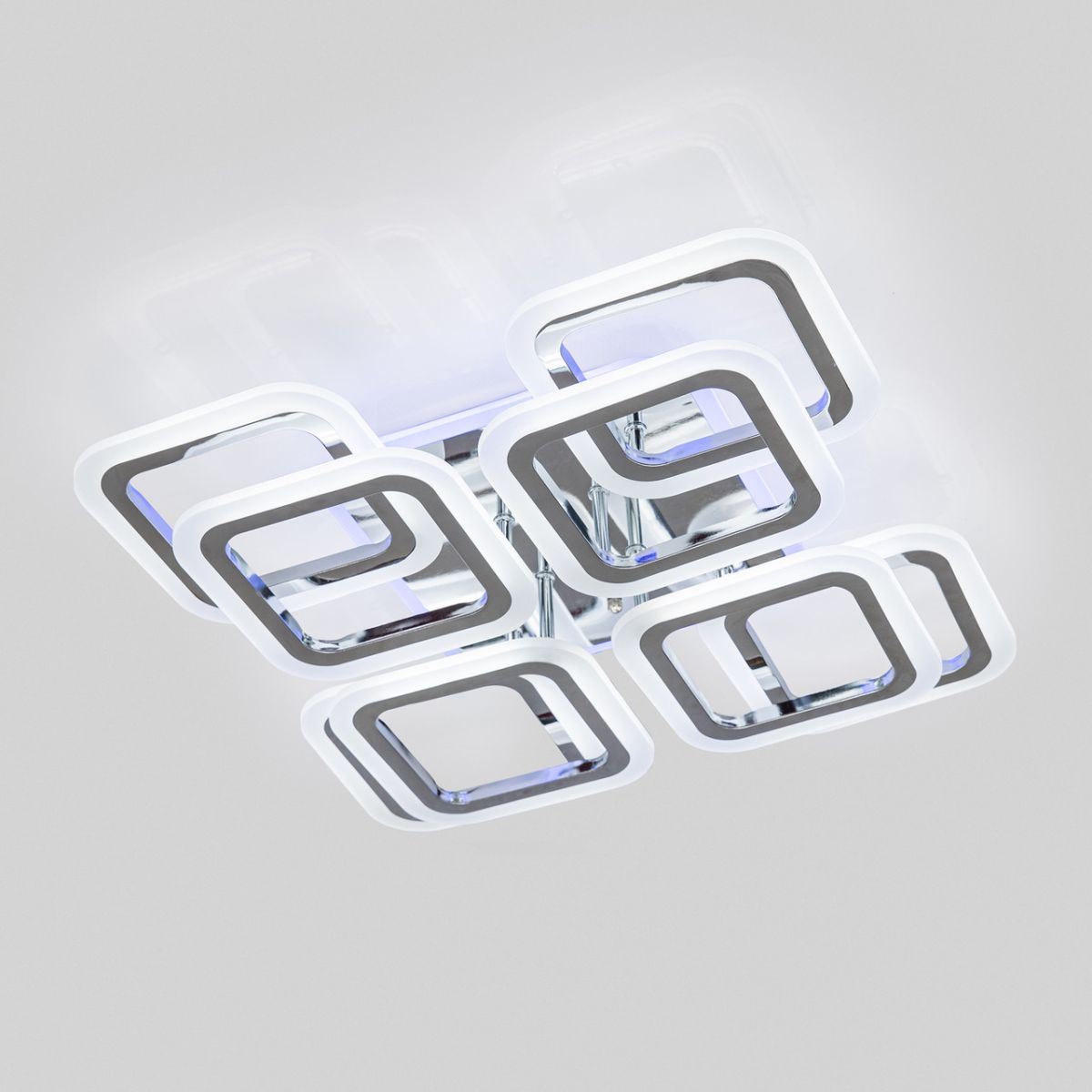 Led люстра на 25 м² квадратной формы с пультом управления (1143/4+4 HR)