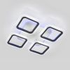 Led люстра до 15 м² с пультом управления квадратная черно-белая 1136/4 Bk