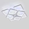 Біла світлодіодна Led люстра 130W з пультом димером та RGB-підсвіткою до 25м² (S8060/4+4WH LED 3color)