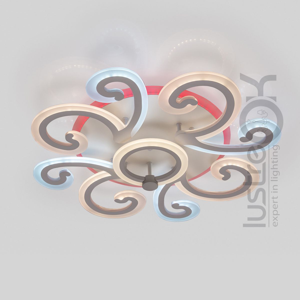 Люстра Led до 18 м² з пульта 3 режими 90 Вт (2452/4+1WH)