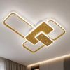 Сучасна стельова LED-люстра з пультом 105 Вт, Золото (2449G dimmer)