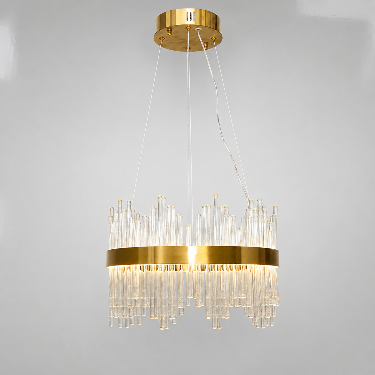 Кришталева LED люстра в стилі Бароко до 18м² бронзовий корпус 90W Alba Lux Royal