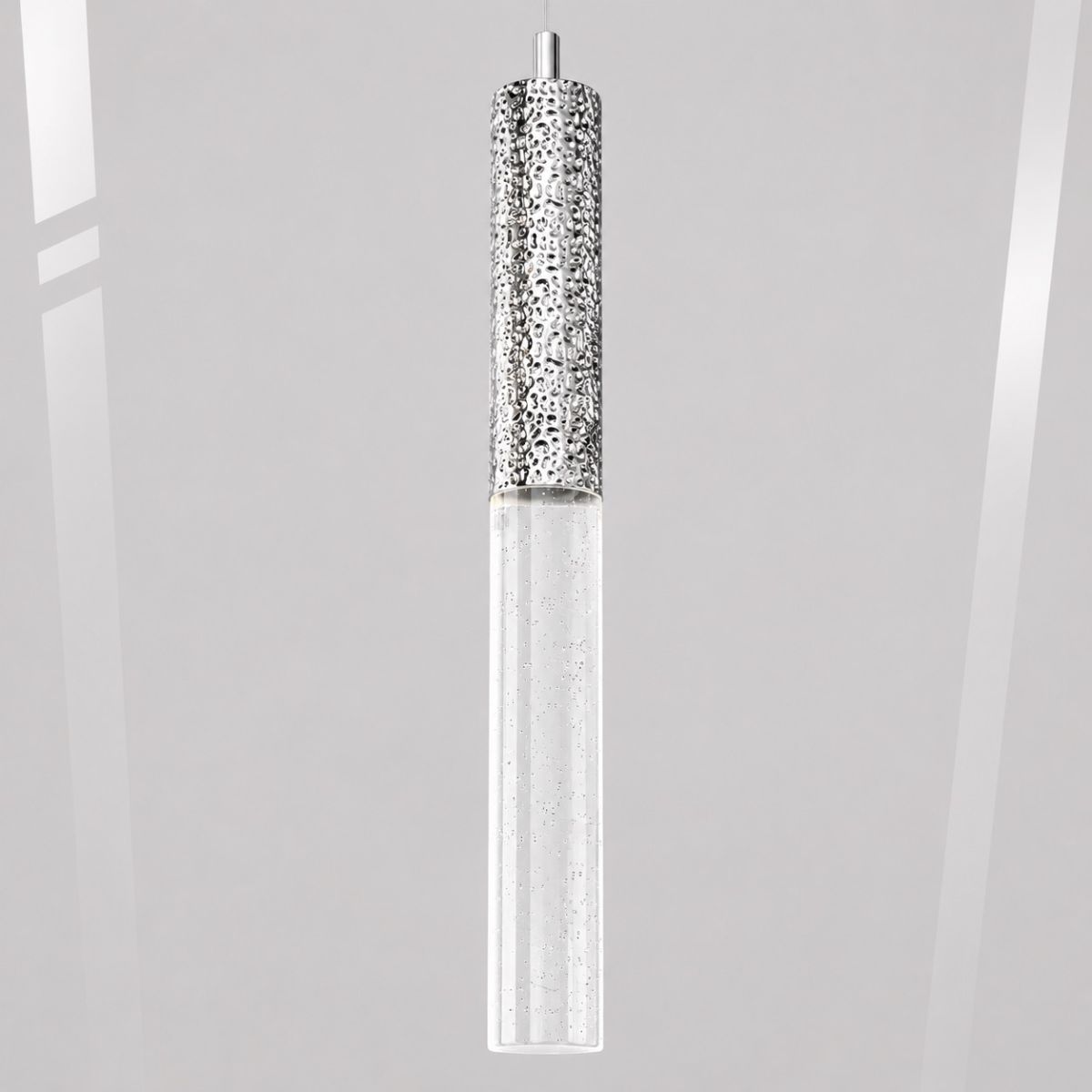 Вишуканий кришталевий LED підвіс "Crystal Drop Chrome", 4W (J2583-1HR)