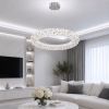Сучасна кришталева Led люстра Pandora 70 Wt срібного кольору (567-600CH)