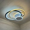 Стельова LED-люстра до 20м² з пультом 120 Вт (Білий/Чорний/Хром) P5-YH469