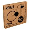 Світлодіодна кругла Led люстра до 20 м²  біло-сіра з пультом 80 Вт  (Violux Trio 220365)