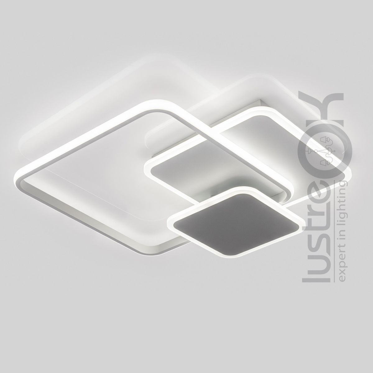 Світлодіодна Led люстра до 20 м² з пультом 80 Вт квадратної форми (Violux Trio 220375)
