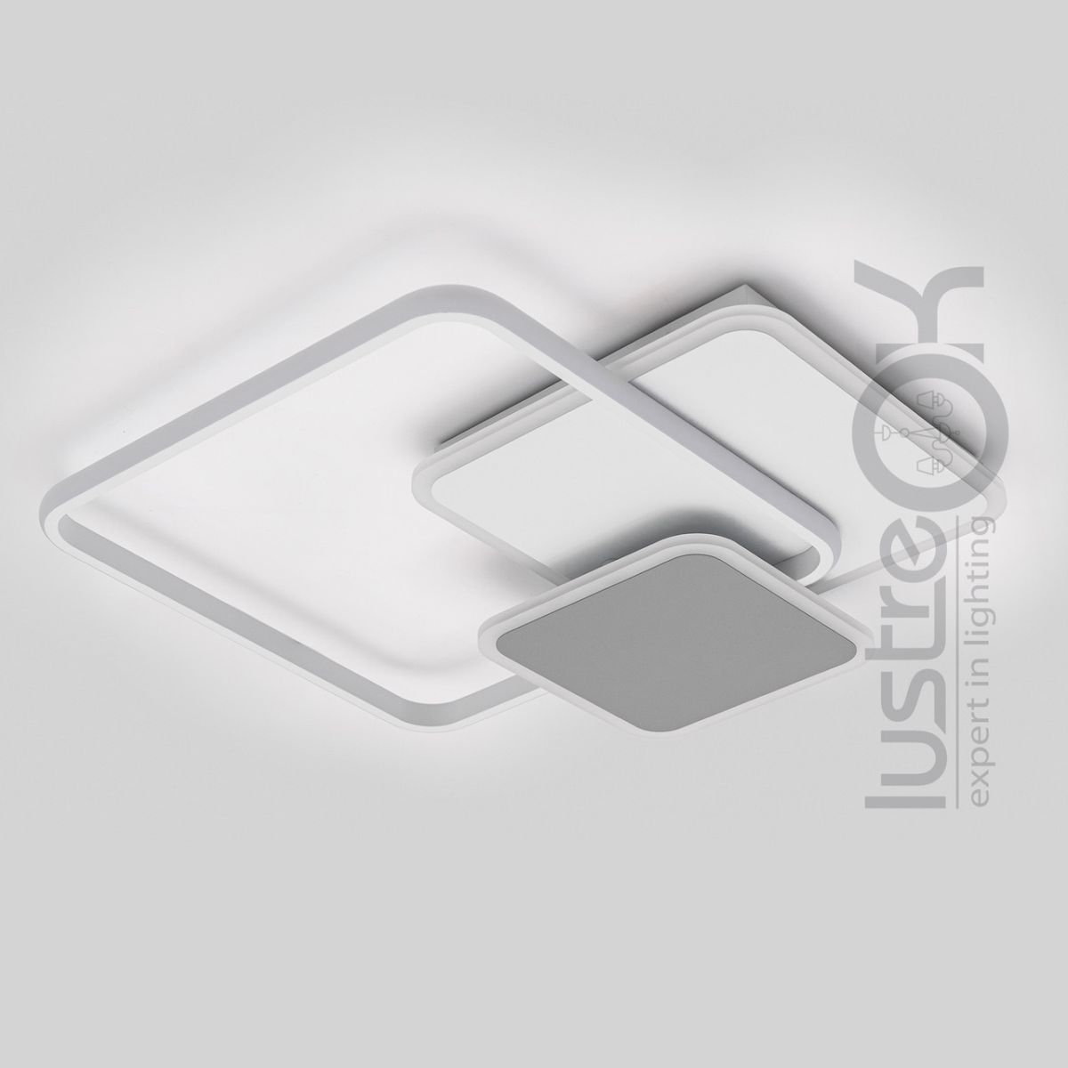 Світлодіодна Led люстра до 20 м² з пультом 80 Вт квадратної форми (Violux Trio 220375)