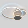 Світлодіодна кругла Led люстра до 20 м²  біло-сіра з пультом 80 Вт  (Violux Trio 220365)