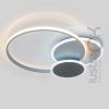 Світлодіодна кругла Led люстра до 20 м²  біло-сіра з пультом 80 Вт  (Violux Trio 220365)