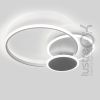 Світлодіодна кругла Led люстра до 20 м²  біло-сіра з пультом 80 Вт  (Violux Trio 220365)