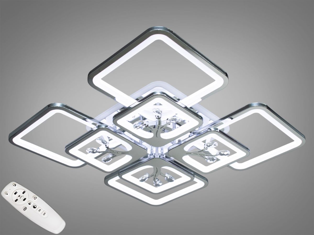 Люстра світлодіодна стельова 8157/4+4HR LED 3color dimmer