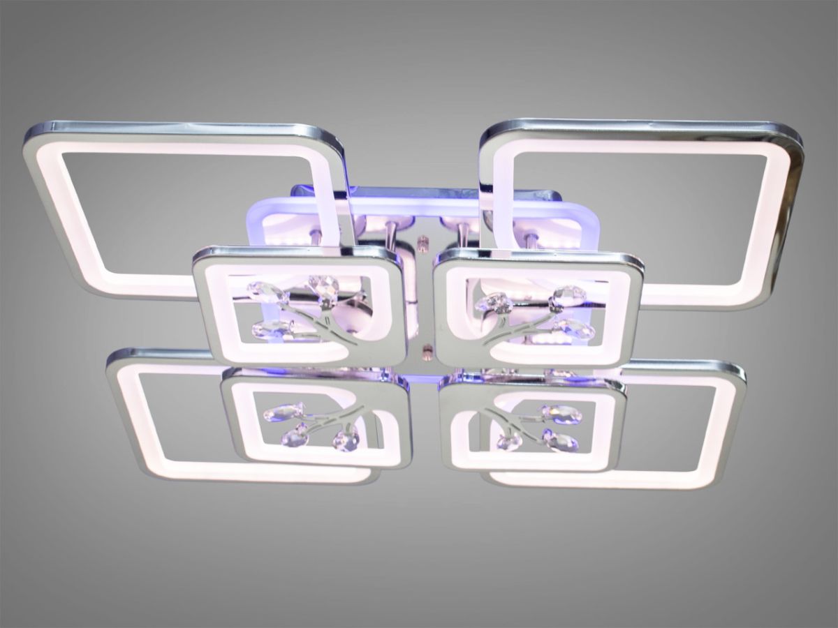 Люстра світлодіодна стельова 8157/4+4HR LED 3color dimmer