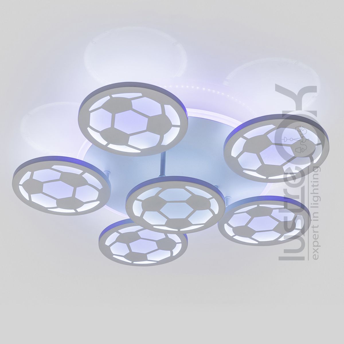 Люстра світлодіодна стельова для дитячої кімнати до 18 м² 105W 8065/5+1WH LED 3color