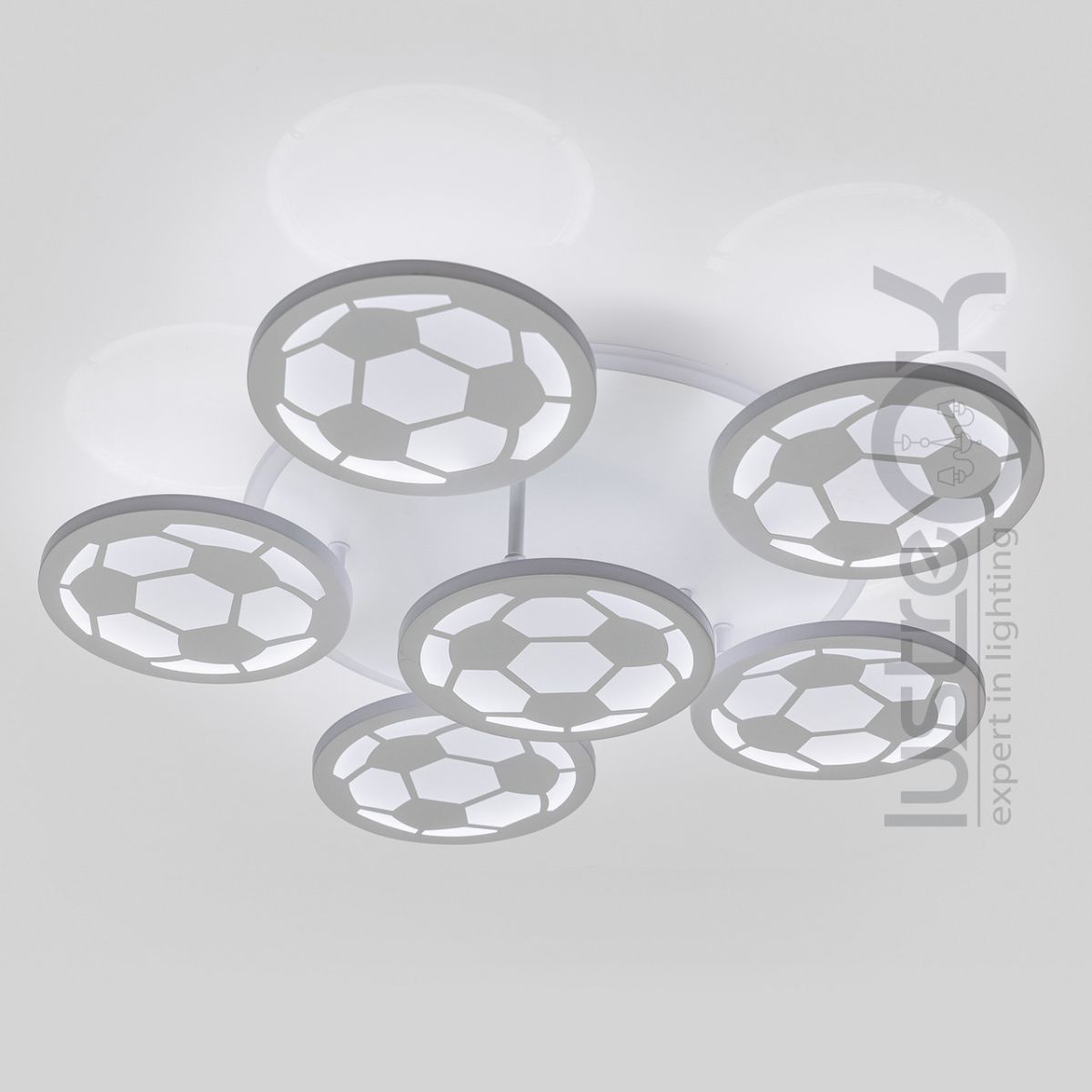 Люстра світлодіодна стельова для дитячої кімнати до 18 м² 105W 8065/5+1WH LED 3color