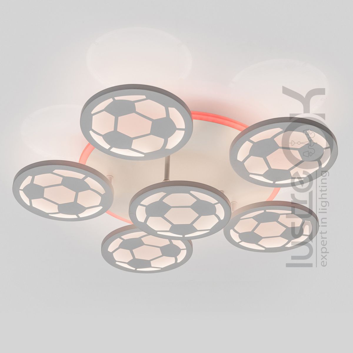 Люстра світлодіодна стельова для дитячої кімнати до 18 м² 105W 8065/5+1WH LED 3color