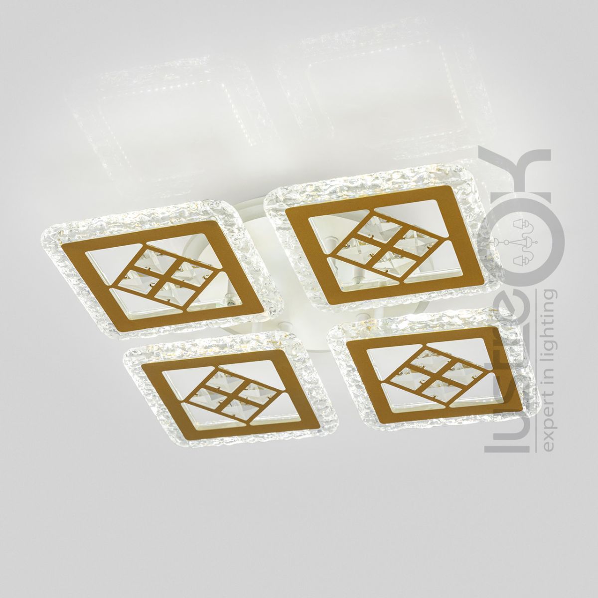 Люстра світлодіодна з пультом V K39930-4+1 WT+gold