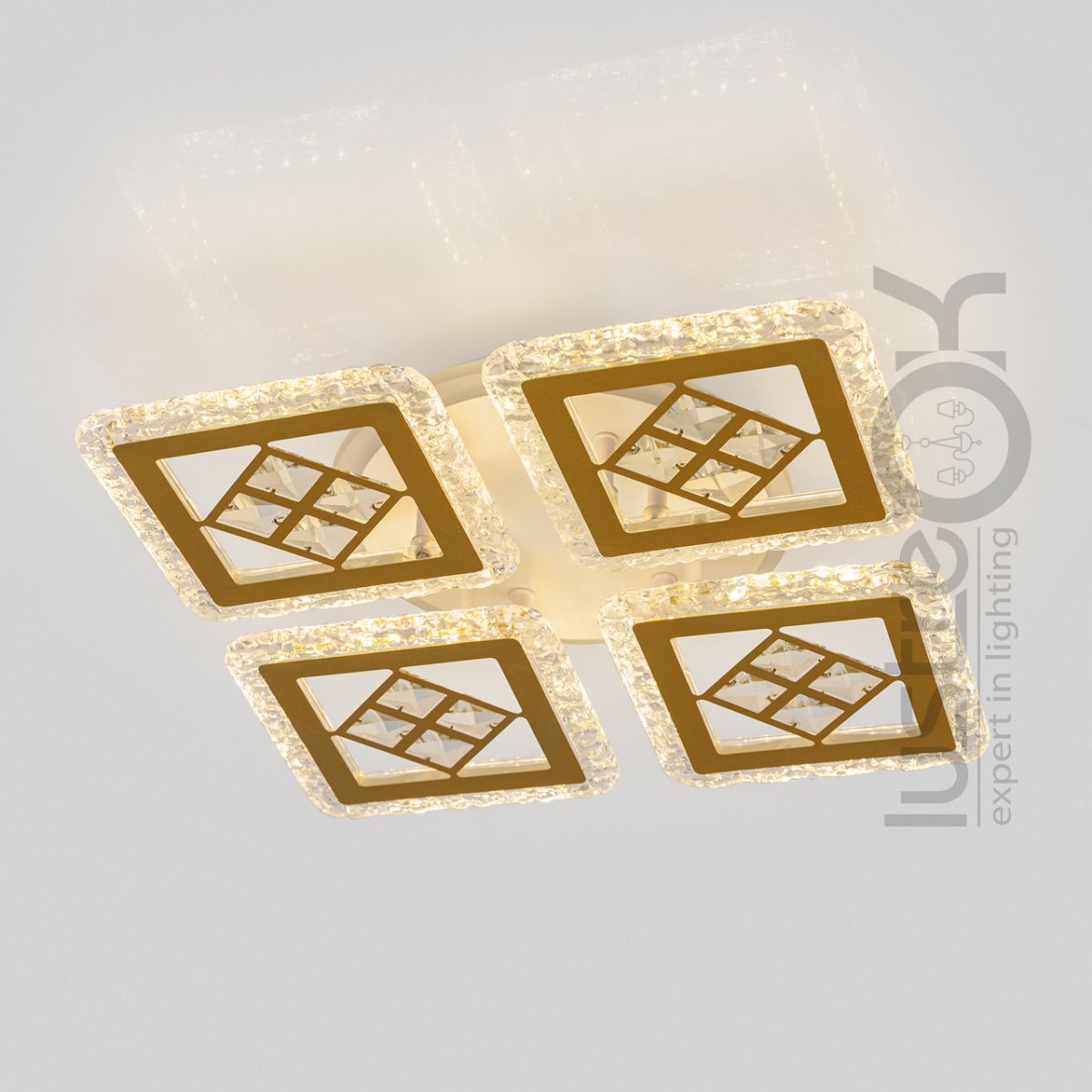 Люстра світлодіодна з пультом V K39930-4+1 WT+gold