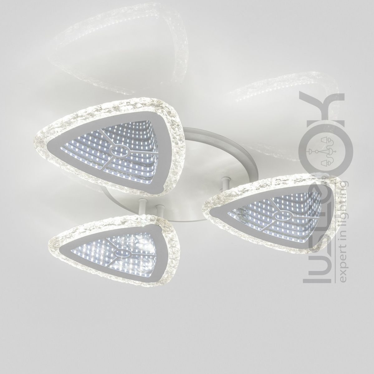Люстра світлодіодна Led до 15м² з пультом 90Вт (V K39932-3+1 WT)