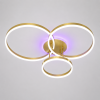 Золота світлодіодна Led люстра 105W з пультом димером та підсвіткою до 20м²  Golden Infinity RGB(8174/345G LED 3color)