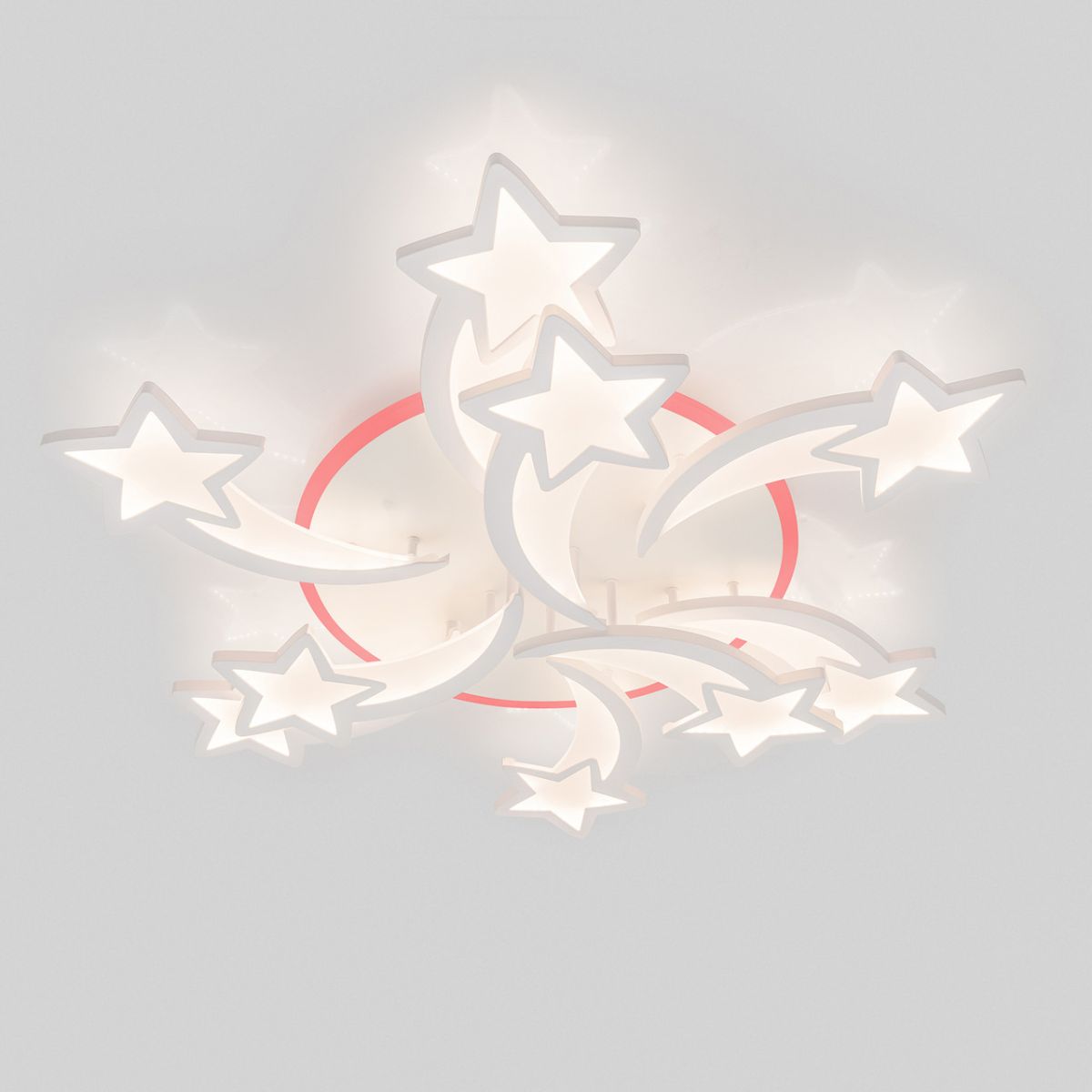 Люстра Led стельова до 25 м² зірки 150W з пультом (8163/6+3WH)