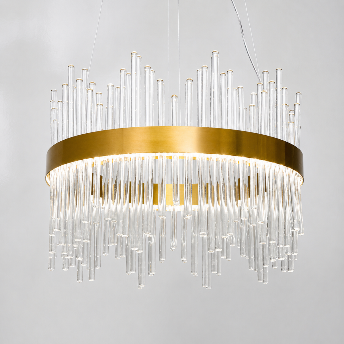 Кришталева LED люстра в стилі Бароко до 18м² бронзовий корпус 90W Alba Lux Royal