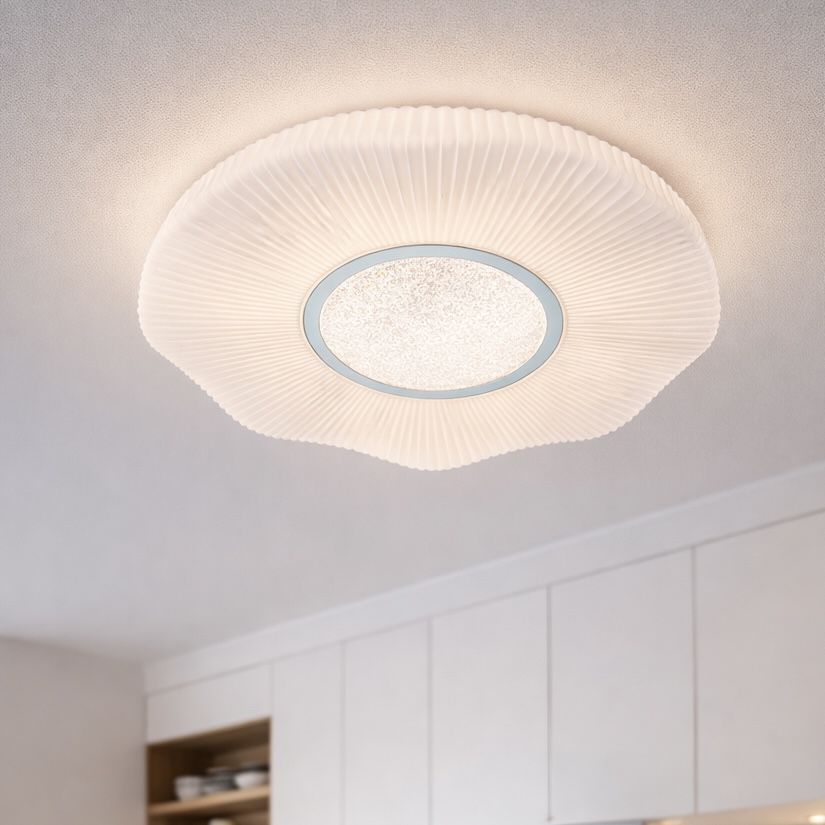 Світлодіодний стельовий Led світильник до 10м²  Soft Ripple White 34W (W-9/400)